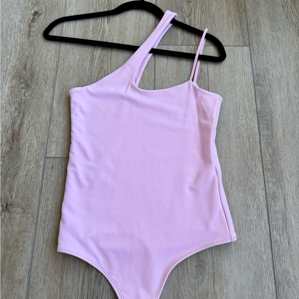 Abercrombie & Fitch Asymmetrical Light Pink Bodysuit